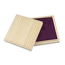 Tsubabox Japan mit zus&auml;tzlichem Zabuton Polster Kiri Holz Paulownia Tsuba Box
