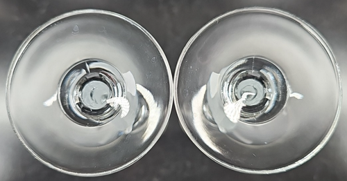 2) Gorham Amore Dove Fluted Champagne Glass Set Elegant Clear Frost Stemware Lot - Picture 18 of 24