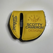 RH Scotty Cameron Phantom Mid Round Mallet Putter Yellow Headcover Cover