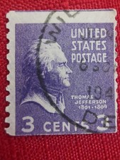  Rare 1932 Thomas Jefferson Purple 3 Cent Stamp 