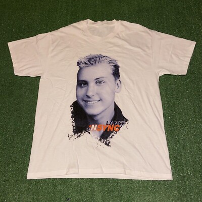 Vtg Lance Bass Heavy Cotton White Unisex Full Size Shirt