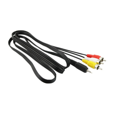 Adapter AV Audio Video Cable 2.5mm Mini Stereo Aux Plug To 3 RCA Male 1.5m/5ft