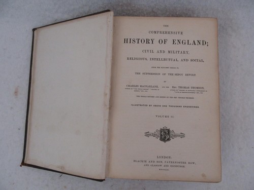 Macfarlane COMPREHENSIVE HISTORY OF ENGLAND 1861 Blackie & Son Vol's 2 & 3 - Picture 8 of 12