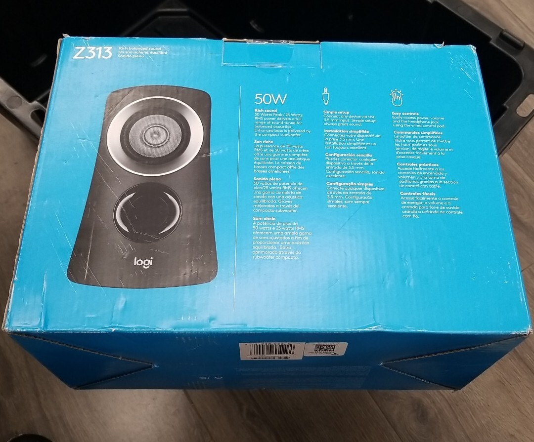 Logitech Z313 2.1-Channel Speaker System (3-Piece) Black/Silver