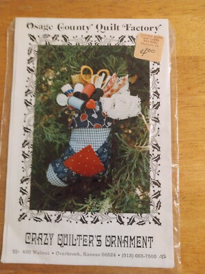 Osage County Quilt Factory Crazy Quilter's Ornament Vintage Sewing 