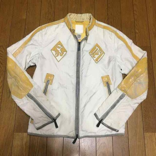 DIESEL riders jacket ivory nylon with 