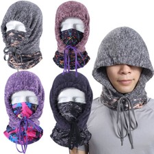 Men's Women's Winter Fleece Hat Windproof Warm Full Face Mask Ski Balaclava Mask