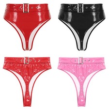Women's Briefs Metallic G-String Tempting Panties Adjustable Belted Underpants