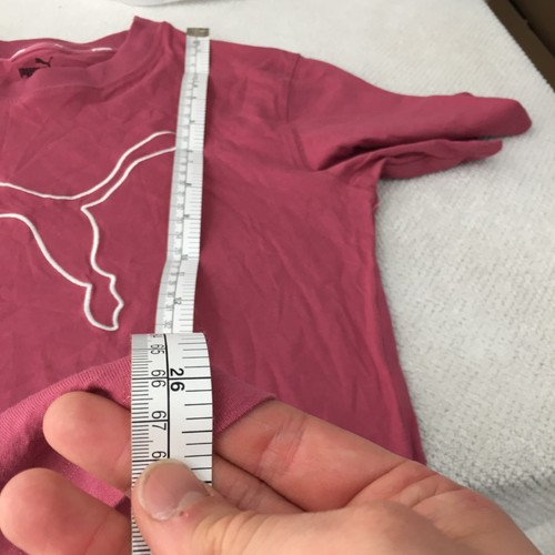Puma womens t shirt size XS pink short sleeve crew neck cotton 093852 - Picture 7 of 8