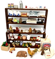 1:12 Vintage Dollhouse Miniature General Store Display Filled With Items