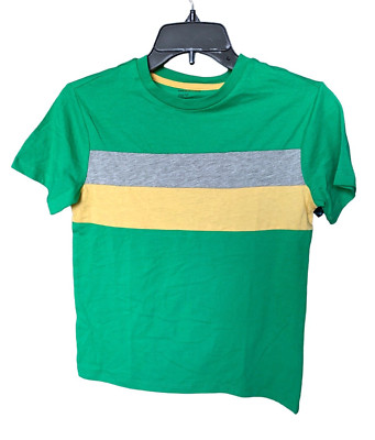 Epic Threads Big Boys Size Medium Short Sleeve T-Shirt Green Colorblock