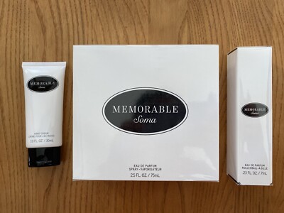 NEW Memorable Soma Set (Hand cream+Eau De Parfum Spray+Eau De Parfum Rollerball)