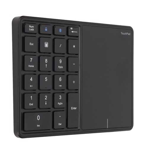 22 Keys BT Wireless Number Pad Numeric Keypad With Touch Pad Black For Computer - Afbeelding 13 van 18