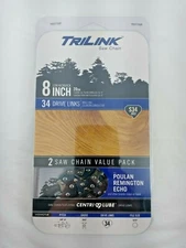 2-Pack TriLink Saw Chain 8 Inch S34 Pole Saw 14334X2TLW Echo Remington Poulan