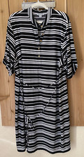 Shelby & Palmer Black/White Striped Short Sleeve Dress Size 3X NWOT