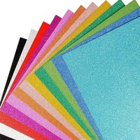 50X Buntes Glitzerpapier Mit 250 G/M² - Format A4, Bastelpapier Und Tonkarton