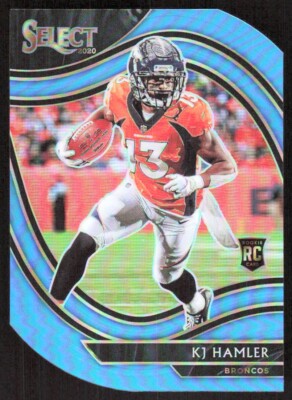 2020 2945E Panini Select Die-Cut Prizm LIGHT BLUE KJ Hamler Rookie Denver