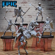 Skeleton Army Warriors D&D Dungeons and Dragons Miniature - Epic Miniatures 28mm