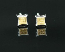 0.05ct Diamond 925 Sterling Silver White Stud Women's/ Men's Kite Shape Earrings