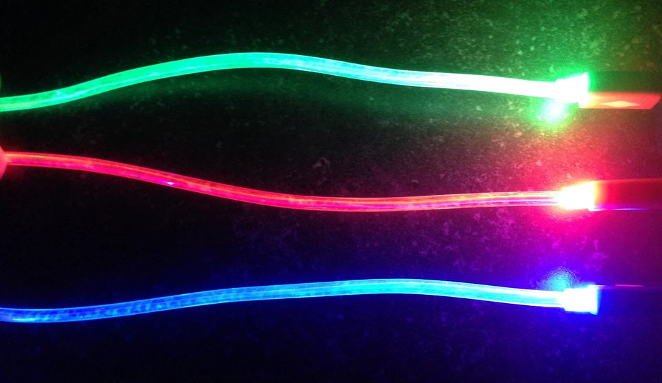 GLOW IN THE DARK light-up LED USB Data Cable charger FOR Apple iPhone X 8 7 6 5s - Image 3 of 4