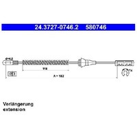 2X Handbremsseil Hinten FüR Opel Zafira T98 1.6 99 Bis 05 ATE Z16YNG Z14XEL