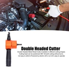 ⁺360° Double Head Cutter Sheet Metal Cutting Drilling Tool Electric Nibbler