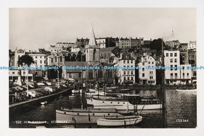 C030030 Guernsey The Old Harbour RP 1957