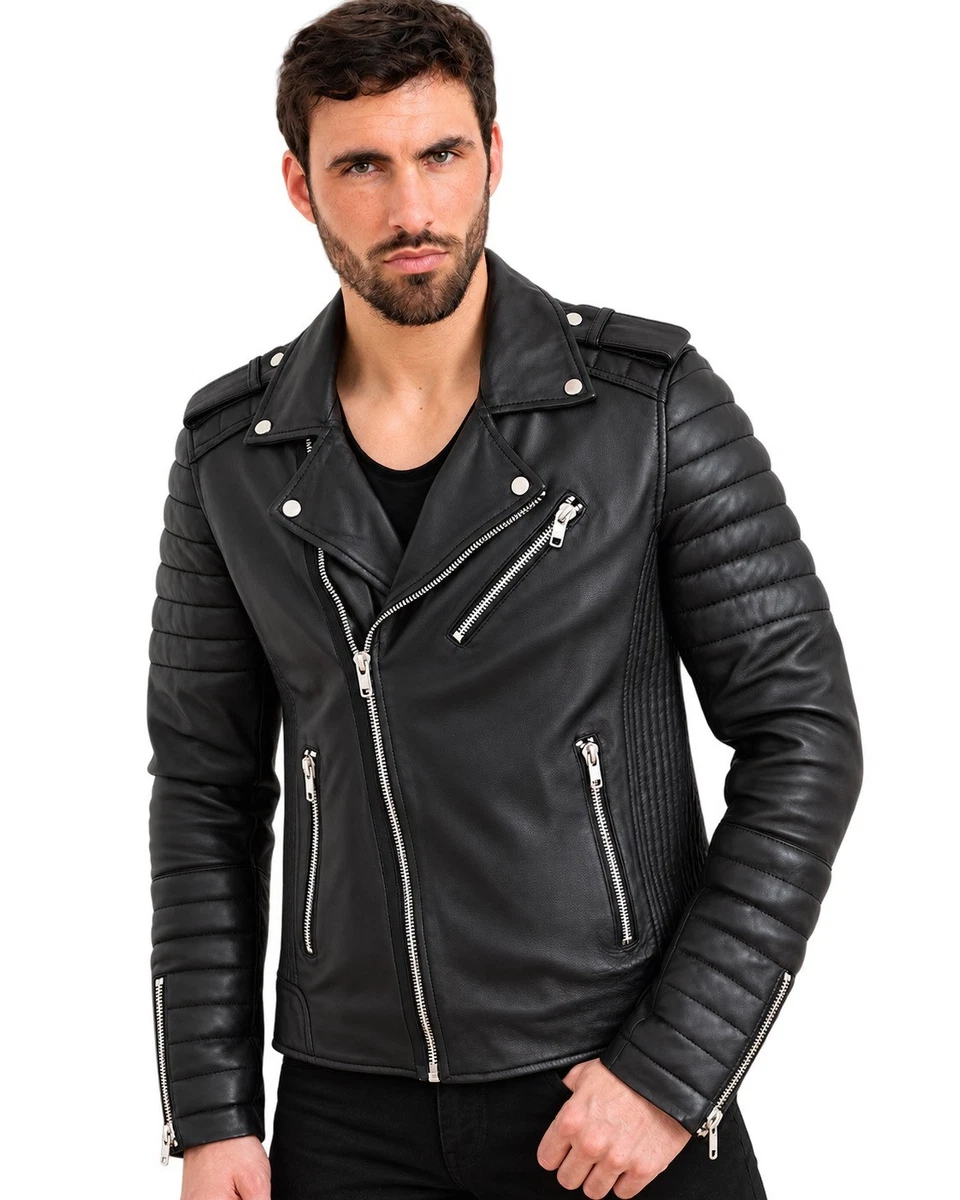 Zip Leather Outer Shell Coats for Men for sale | eBay