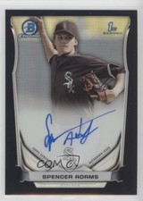 2014 Bowman Draft Chrome Pick Black Refractor 20/35 Spencer Adams Auto 2f9