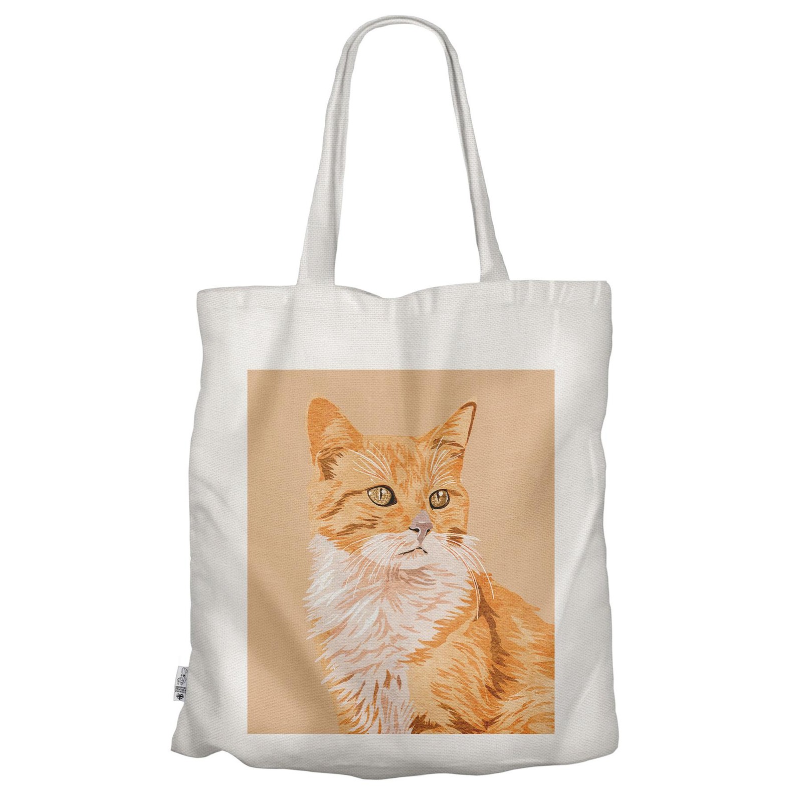 Ginger Cat Watercolour Homeware Decor Giftware Reusable Tote Bag