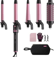 Crazymar 5 in 1 Automatic Rotating Curling Iron Set, CrazyMar Curling Wand Set