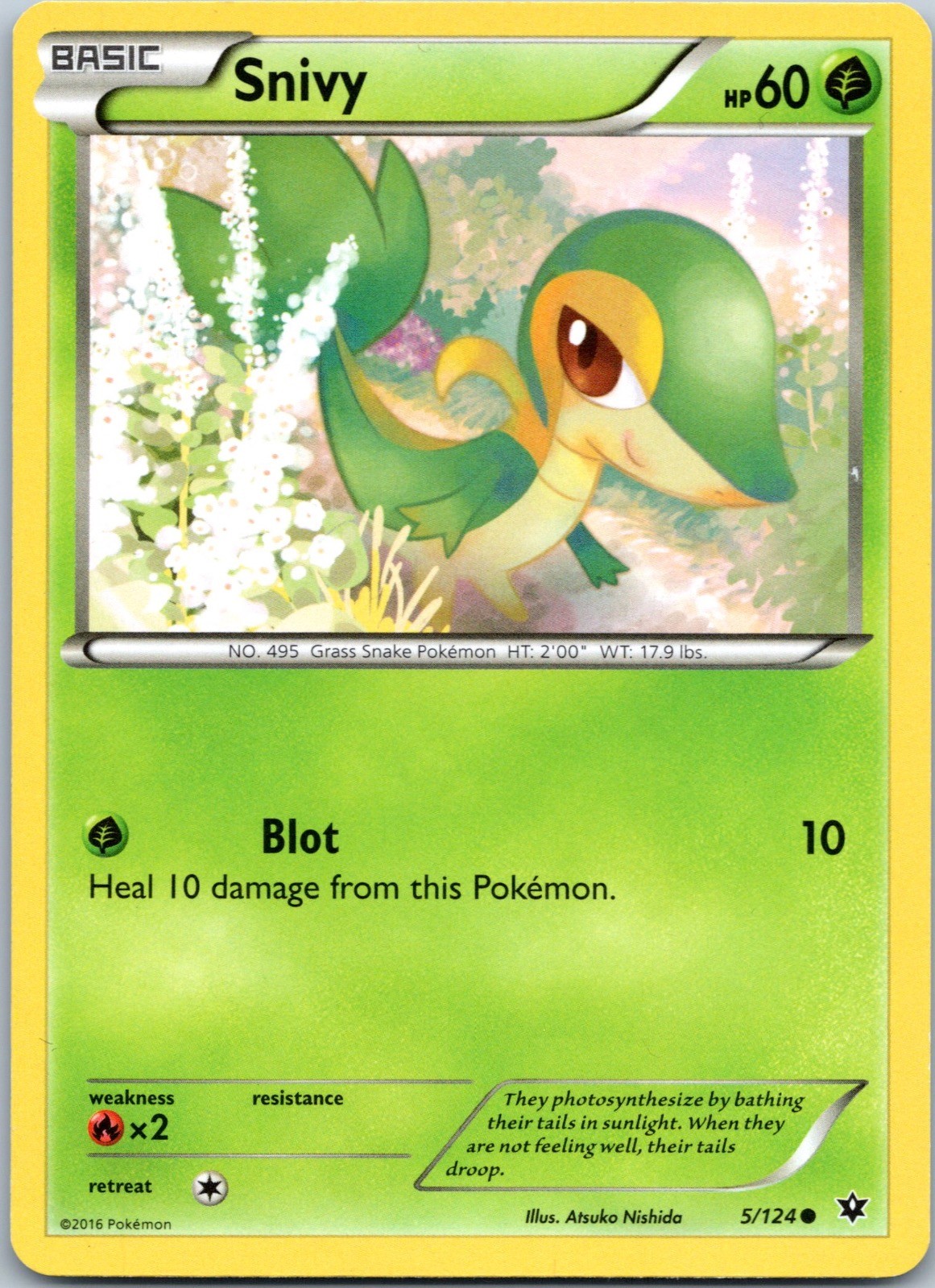 Snivy 5/124 Common Fates Collide Pokemon Near Mint