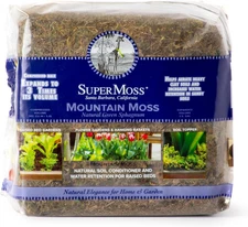 Supermoss Mountain Moss Natural Green Sphagnum, Mini Bale, Natural Dried 1.5 lbs