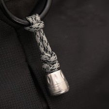 Titanium Zirconium Engine Shape Knife Lanyard Bead Paracord End Pendant EDC DIY