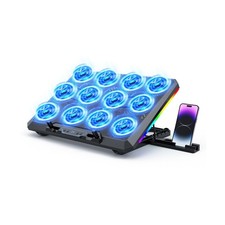 Laptop Cooling Pad with 12 Quiet Fans, Slim Portable for 12-17.... FAST USA SHIP