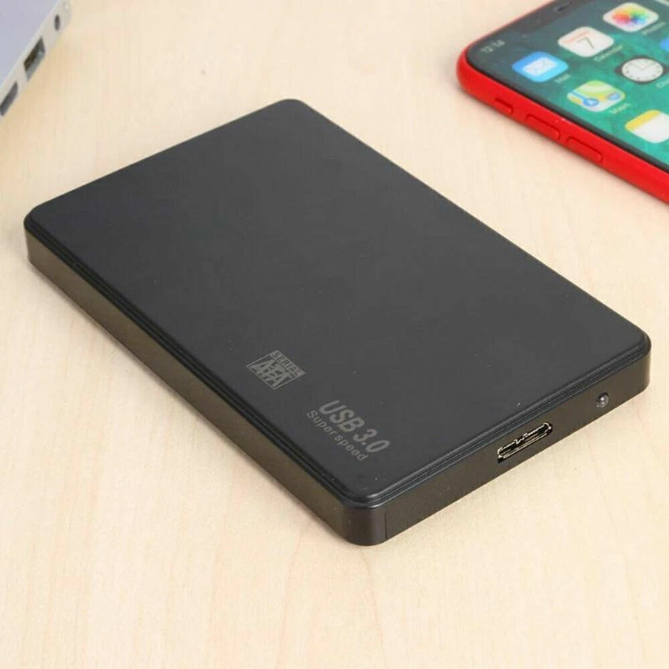 Portable External Hard Drive Disk Slim SATA Storage Device Case - Image 2 of 4