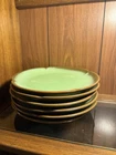 Frankoma Pottery Dinner Plate 5F Plainsman Prairie Green Set of 6