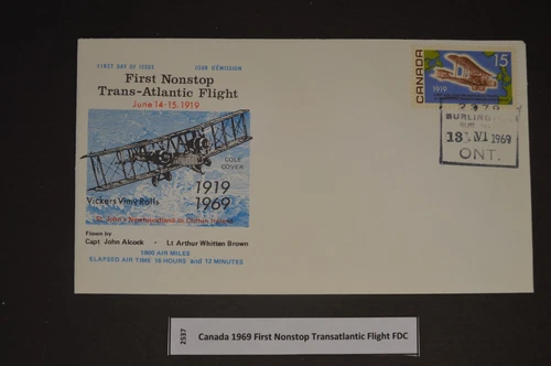 Canada, 1969 "First Non-Stop Transatlantic Flight" FDC (Sc #482)