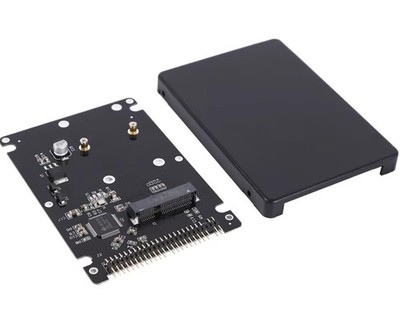 MSATA SSD to 2.5'' 44Pin Male IDE HDD SSD MSATA to PATA Adapter with Case