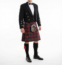MacDonald Modern Tartan 8 Yard 12oz Weight Men's Wool Blend Kilt
