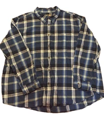 The Foundry Shirt Mens 3XL Plaid Button Up Long Sleeve Pocket Hiking Flannel