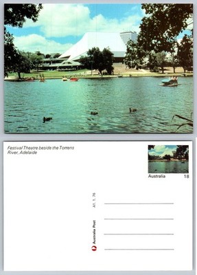 Adelaide Festival Theatre Torrens River Australia Post 1976 Postcard