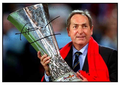 12304. Gerard Houllier Signed Pictures (A4 Prints) Liverpool Aston Villa etc.