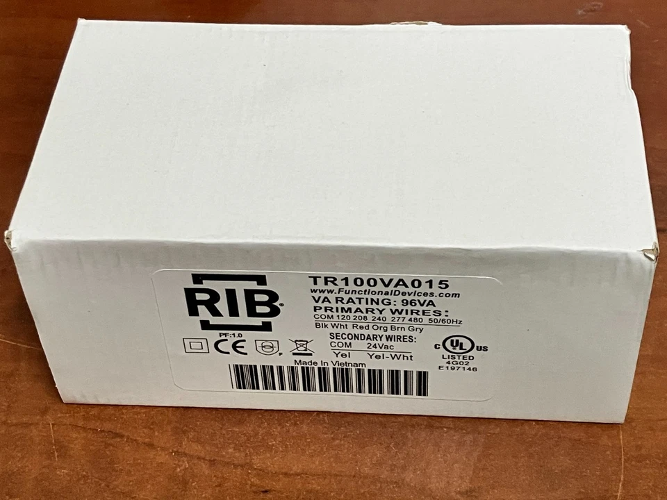 RIB FUNCTIONAL DEVICES INC. Functional Devices Inc RIB TR100VA015 Class 2 Transformer 96VA