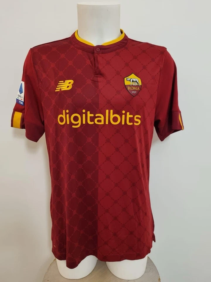 Maglia As Roma ABRAHAM 2022/23 MATCH WORN matchday Indossata Roma Monza 30/08/22 - Immagine 2 di 4