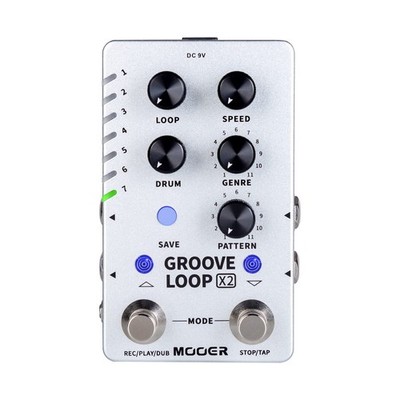 Loop Pedal Drum Machine Stereo Guitar Recorder 140 Minutes MOOER X2 Groove Loops