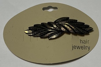 Antique Brass Tone Hair Barrette 