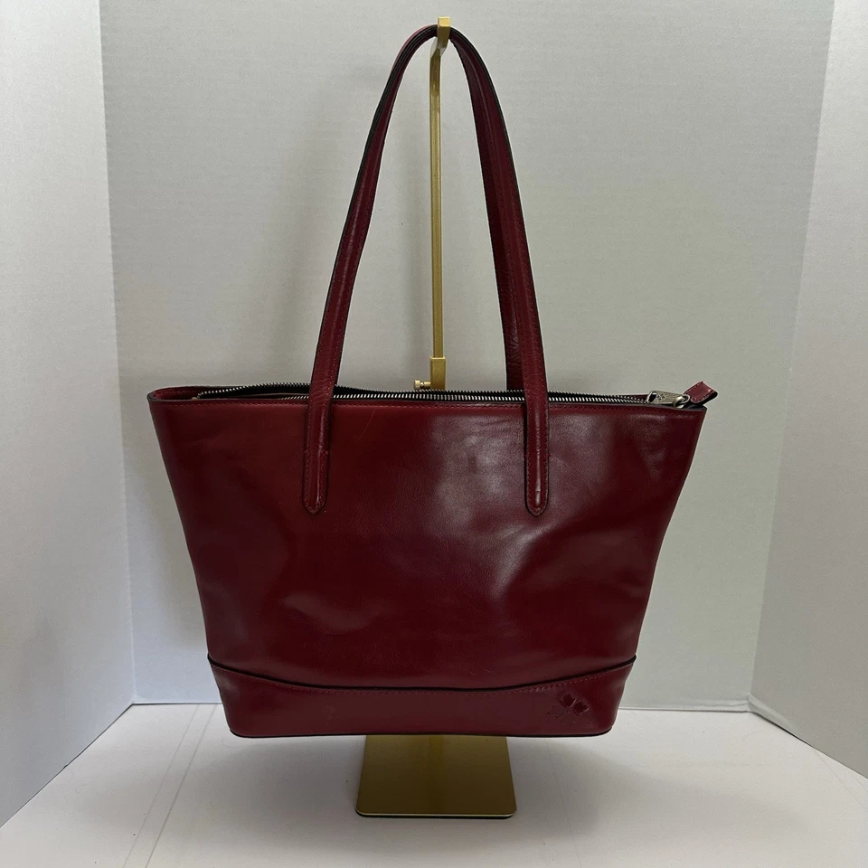Patricia Nash Violetti Tote Vintage Distressed Red Leather - Image 2 of 4