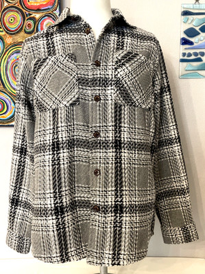 COMMON PEOPLE OVERSHIRT ''GRANBY'' Grobstrick Chore Jacke 2 Taschen Größe L