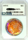 1879-S Gem BU  +++ DMPL Stunning  Monster Rainbow  Toned Morgan Dollar  DMPL